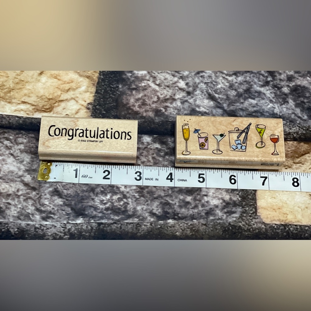 Vintage Stampin Up Fun Filled Wood Mount Rubber Stamps Mixed Theme Dog Thank You - Picture 7 of 10